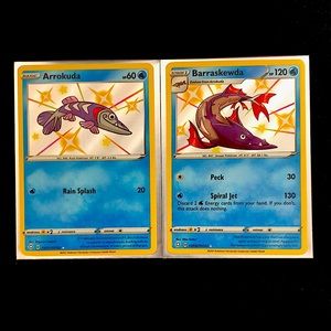Shiny Arrokuda (Basic) and Barraskewda (Stage 1)